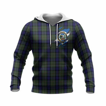 MacLaren (McLaren) Clan Crest In Me Tartan Knitted Hoodie Scotland Flag Style