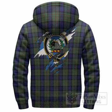 MacLaren (McLaren) Clan Crest In Me Tartan Sherpa Hoodie Scotland Flag Style