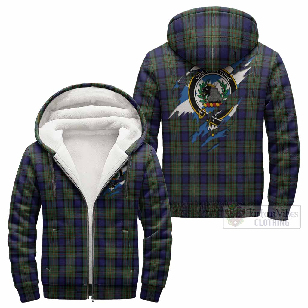 MacLaren (McLaren) Clan Crest In Me Tartan Sherpa Hoodie Scotland Flag Style