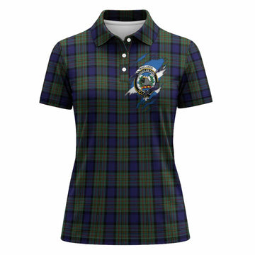 MacLaren (McLaren) Clan Crest In Me Tartan Women Polo Shirt Scotland Flag Style