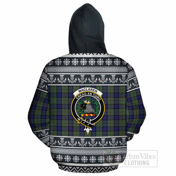 MacLaren (McLaren) Clan Tartan Christmas Cotton Hoodie with Family Crest