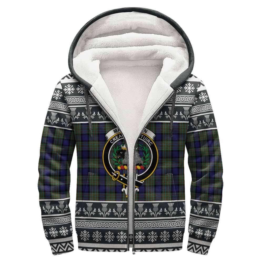 MacLaren (McLaren) Clan Tartan Christmas Fleece Hoodie with Family Crest - Tartan Vibes Clothing