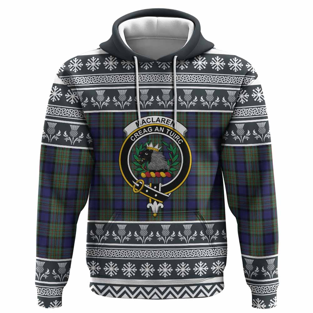 MacLaren (McLaren) Clan Tartan Christmas Hoodie with Family Crest - Tartan Vibes Clothing