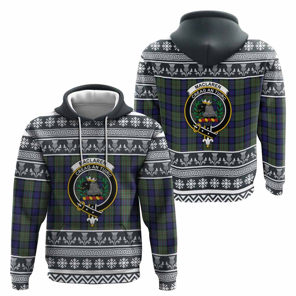 MacLaren (McLaren) Clan Tartan Christmas Hoodie with Family Crest - Tartan Vibes Clothing