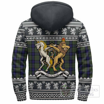 MacLaren (McLaren) Clan Tartan Crest Christmas Fleece Hoodie Coat of Arms Funny Style
