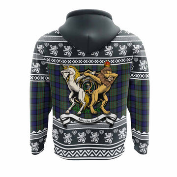 MacLaren (McLaren) Clan Tartan Crest Christmas Hoodie Coat of Arms Funny Style