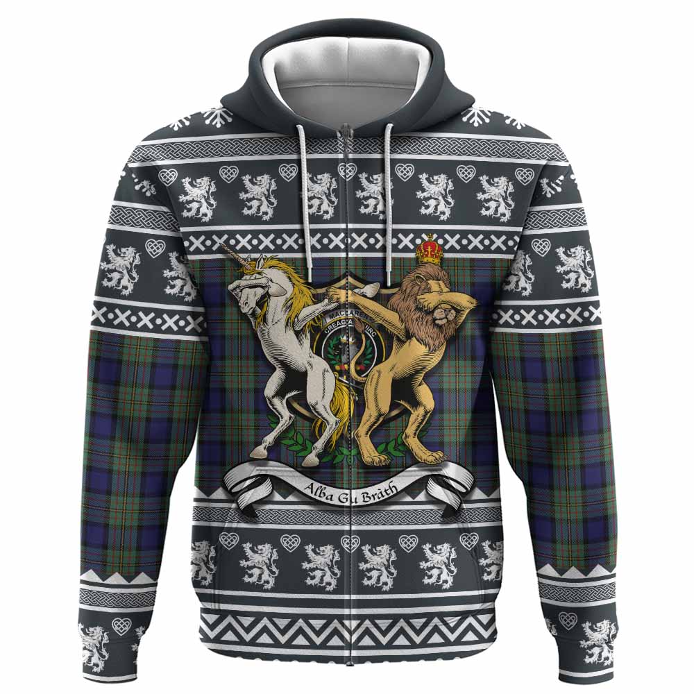 MacLaren (McLaren) Clan Tartan Crest Christmas Hoodie Coat of Arms Funny Style - Tartan Vibes Clothing