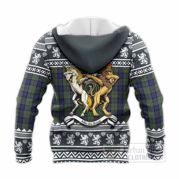 MacLaren (McLaren) Clan Tartan Crest Christmas Knitted Hoodie Coat of Arms Funny Style