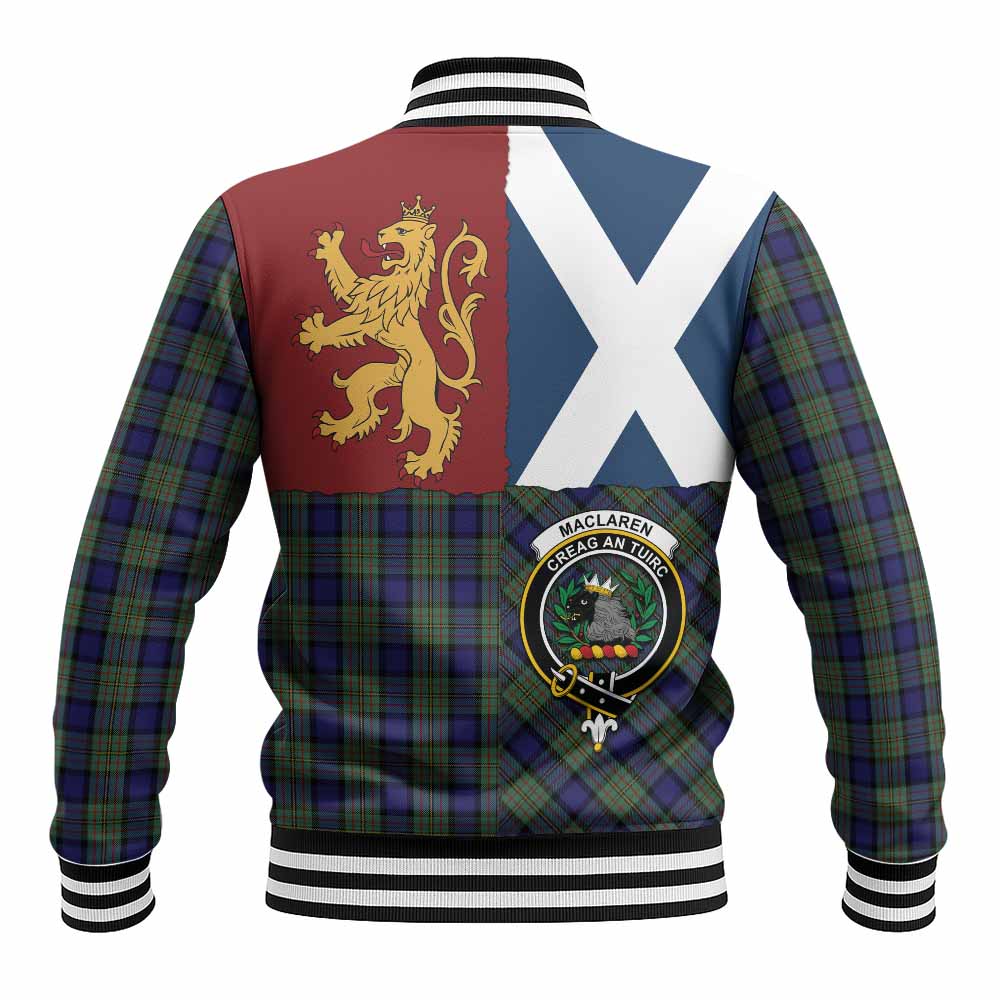 MacLaren (McLaren) Crest Tartan Baseball Jacket with Lion Rampant Saltire Style
