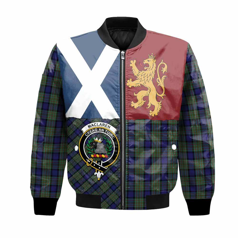 MacLaren (McLaren) Crest Tartan Bomber Jacket with Lion Rampant Saltire Style
