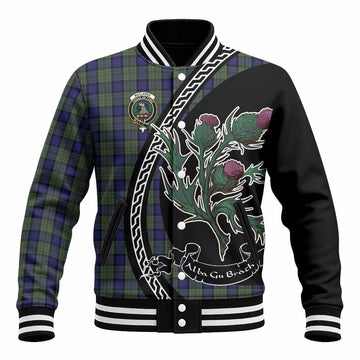 MacLaren (McLaren) Family Crest Tartan Baseball Jacket Alba Thistle Inspired