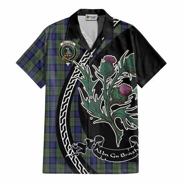 MacLaren (McLaren) Family Crest Tartan Cotton Hawaiian Shirt Alba Thistle Inspired - Tartan Vibes Clothing