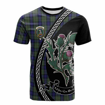 MacLaren (McLaren) Family Crest Tartan Cotton T-shirt Alba Thistle Inspired - Tartan Vibes Clothing