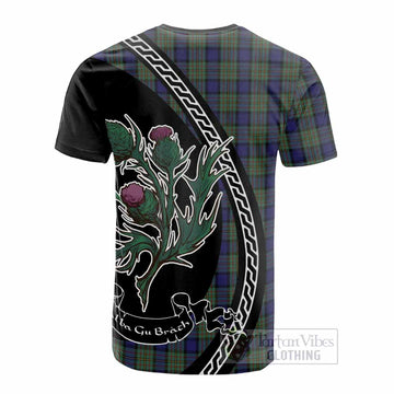 MacLaren (McLaren) Family Crest Tartan Cotton T-shirt Alba Thistle Inspired - Tartan Vibes Clothing