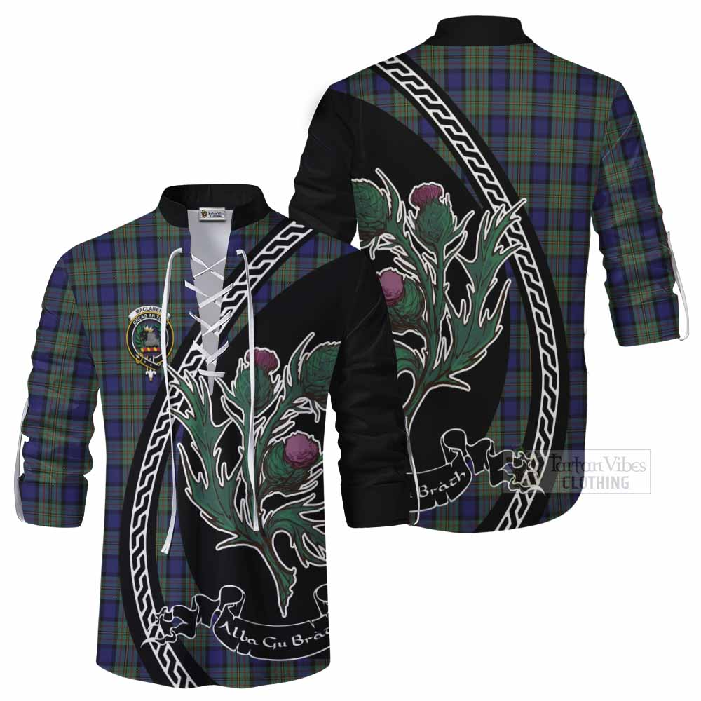 MacLaren (McLaren) Family Crest Tartan Ghillie Shirt Alba Thistle Inspired - Tartan Vibes Clothing