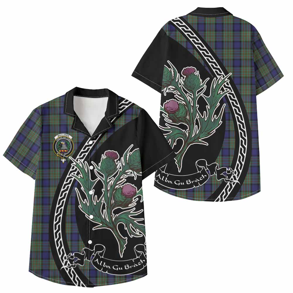 MacLaren (McLaren) Family Crest Tartan Kid Hawaiian Shirt Alba Thistle Inspired - Tartan Vibes Clothing