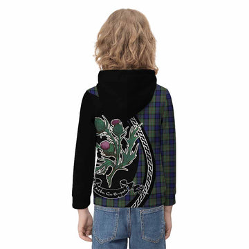 MacLaren (McLaren) Family Crest Tartan Kid Hoodie Alba Thistle Inspired