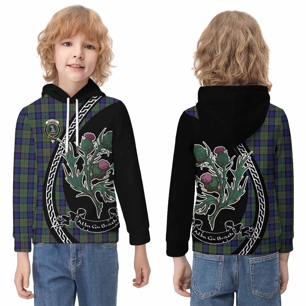 MacLaren (McLaren) Family Crest Tartan Kid Hoodie Alba Thistle Inspired - Tartan Vibes Clothing