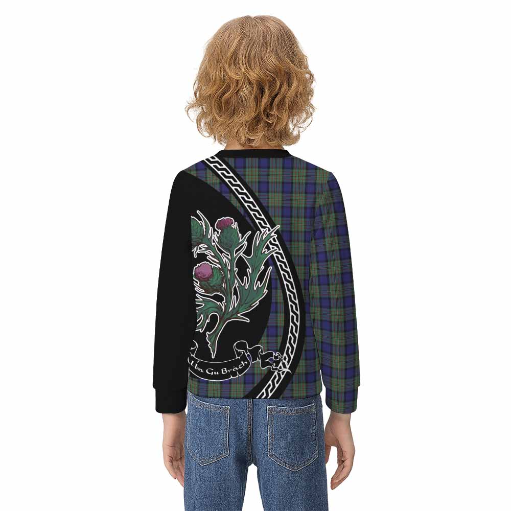 MacLaren (McLaren) Family Crest Tartan Kid Knitted Sweatshirt Alba Thistle Inspired - Tartan Vibes Clothing