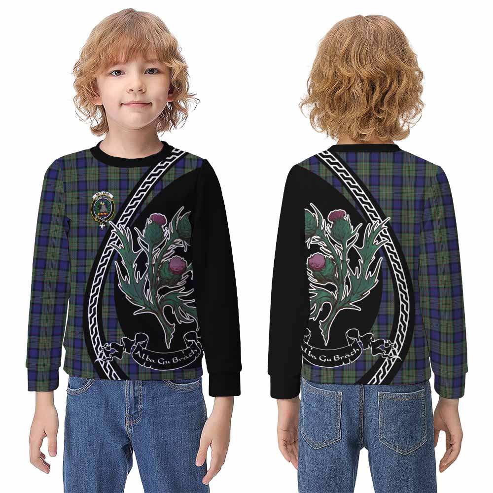 MacLaren (McLaren) Family Crest Tartan Kid Knitted Sweatshirt Alba Thistle Inspired - Tartan Vibes Clothing