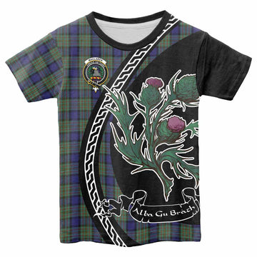 MacLaren (McLaren) Family Crest Tartan Kid T-shirt Alba Thistle Inspired - Tartan Vibes Clothing