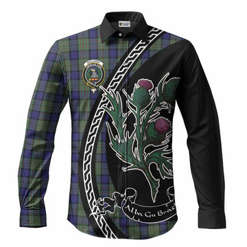 MacLaren (McLaren) Family Crest Tartan Long Sleeve Button Shirts Alba Thistle Inspired - Tartan Vibes Clothing