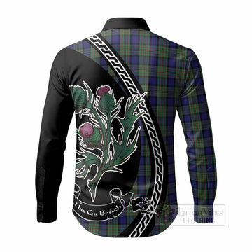 MacLaren (McLaren) Family Crest Tartan Long Sleeve Button Shirts Alba Thistle Inspired - Tartan Vibes Clothing