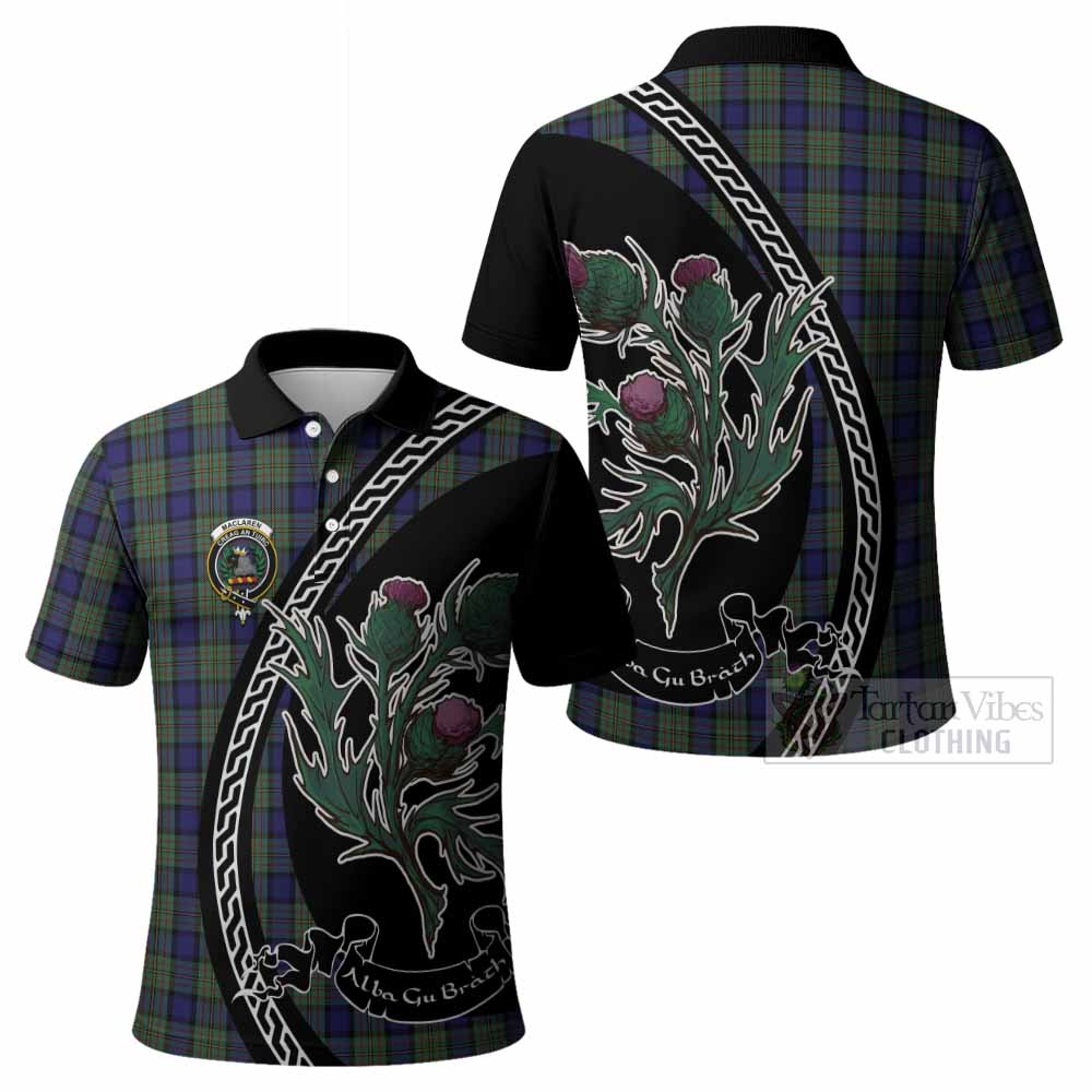 MacLaren (McLaren) Family Crest Tartan Polo Shirt Alba Thistle Inspired - Tartan Vibes Clothing