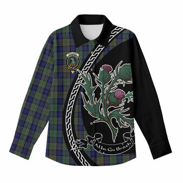 MacLaren (McLaren) Family Crest Tartan Women Casual Shirt Alba Thistle Inspired - Tartan Vibes Clothing
