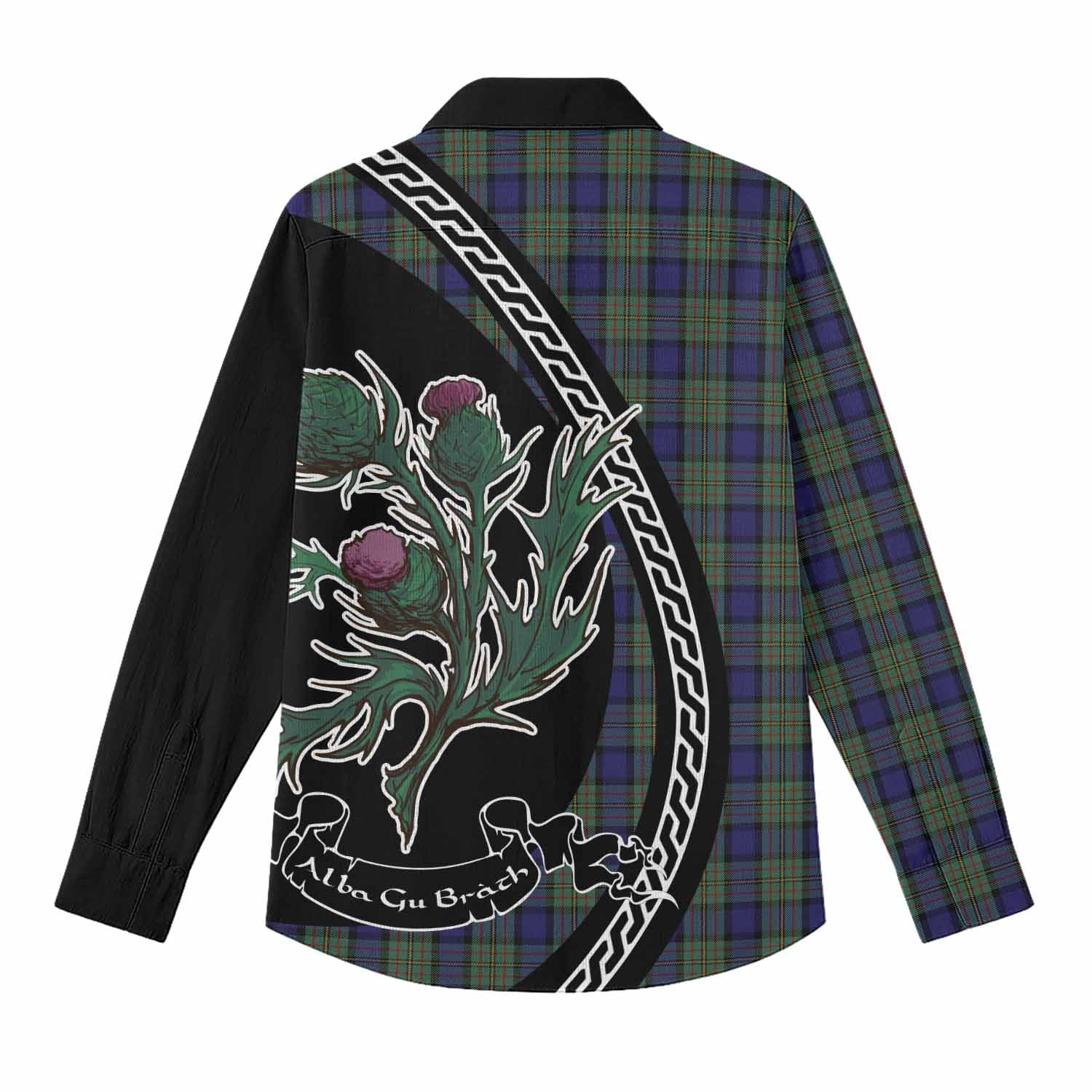 MacLaren (McLaren) Family Crest Tartan Women Casual Shirt Alba Thistle Inspired - Tartan Vibes Clothing