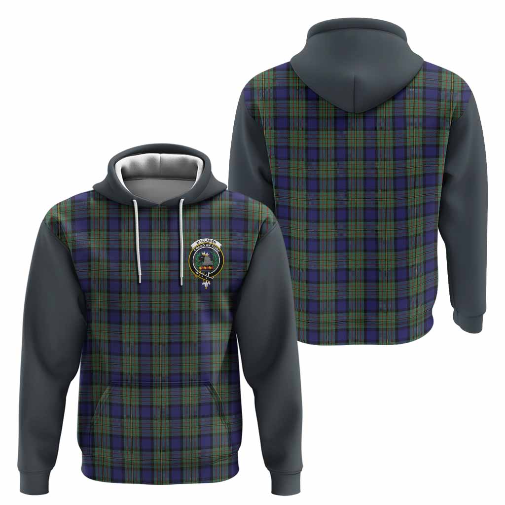 MacLaren (McLaren) Tartan Accent Hoodie with Family Crest