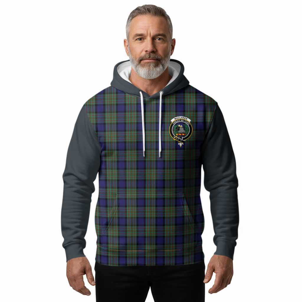 MacLaren (McLaren) Tartan Accent Hoodie with Family Crest