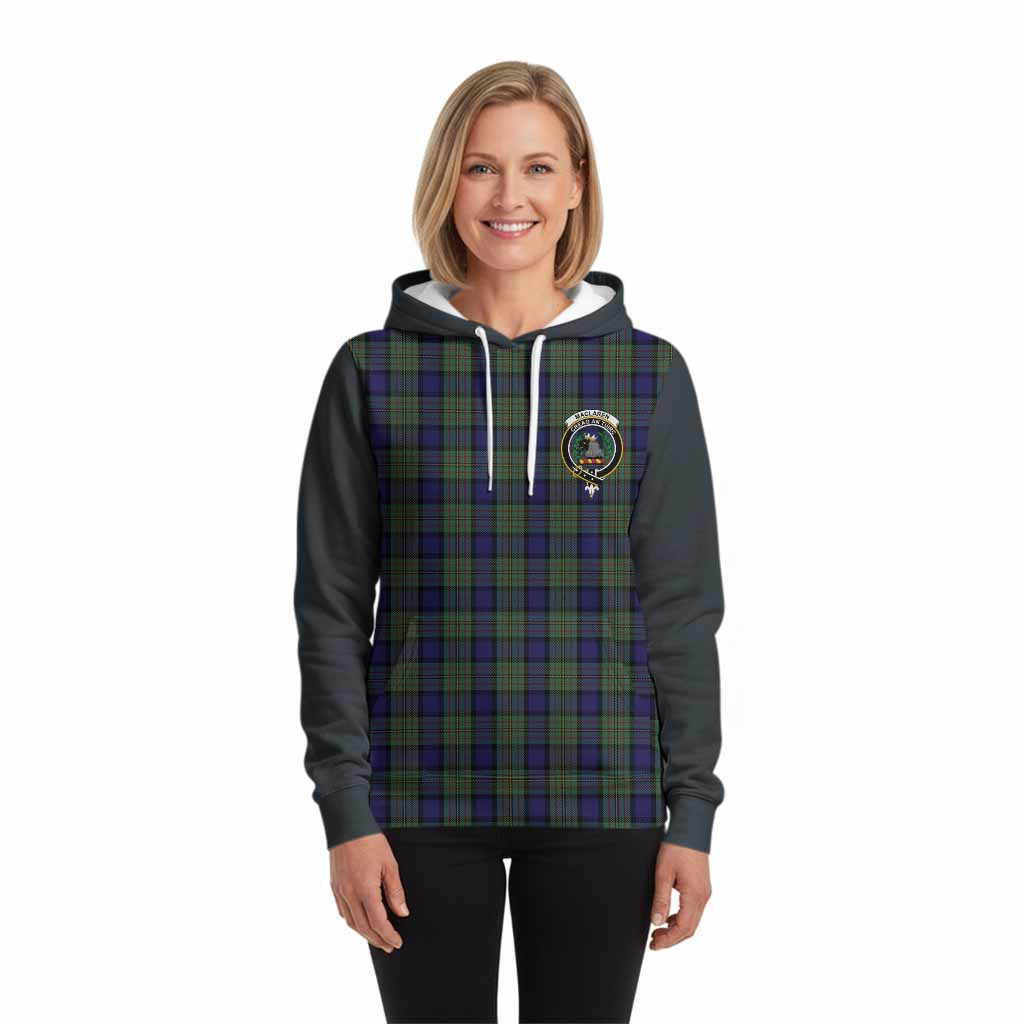 MacLaren (McLaren) Tartan Accent Hoodie with Family Crest