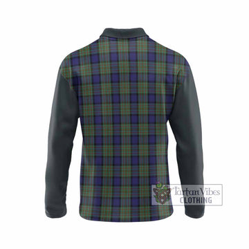 MacLaren (McLaren) Tartan Accent Long Sleeve Polo Shirt with Family Crest