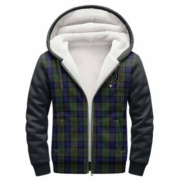 MacLaren (McLaren) Tartan Accent Sherpa Hoodie with Family Crest