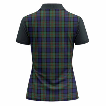 MacLaren (McLaren) Tartan Accent Women Polo Shirt with Family Crest