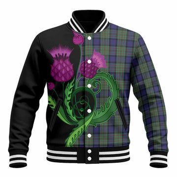 MacLaren (McLaren) Tartan Baseball Jacket Traditional Scottish Thistle