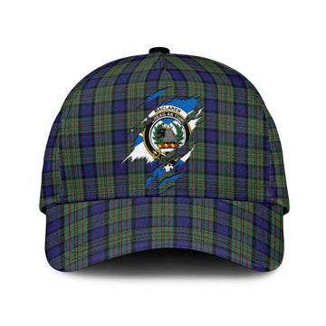 MacLaren (McLaren) Tartan Classic Cap with Family Crest In Me Style