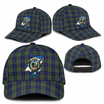 MacLaren (McLaren) Tartan Classic Cap with Family Crest In Me Style