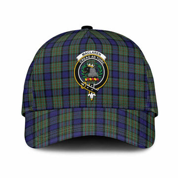 MacLaren (McLaren) Tartan Classic Cap with Family Crest