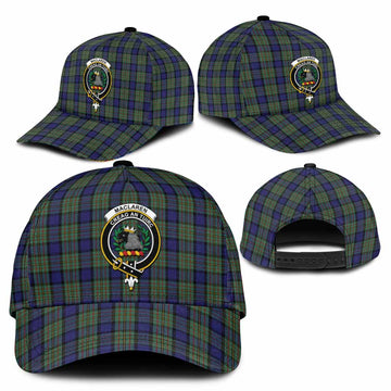 MacLaren (McLaren) Tartan Classic Cap with Family Crest