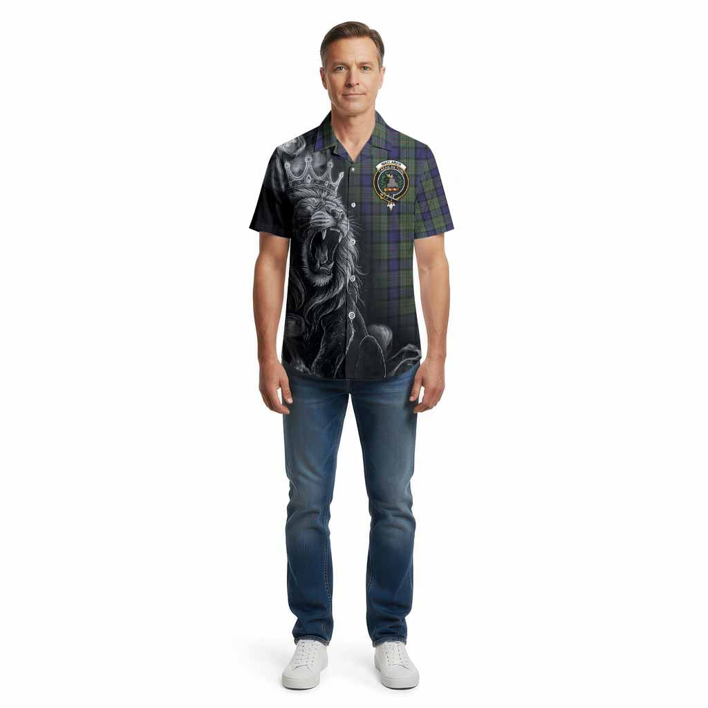 MacLaren (McLaren) Tartan Cotton Hawaiian Shirt Roaring Lion Heritage