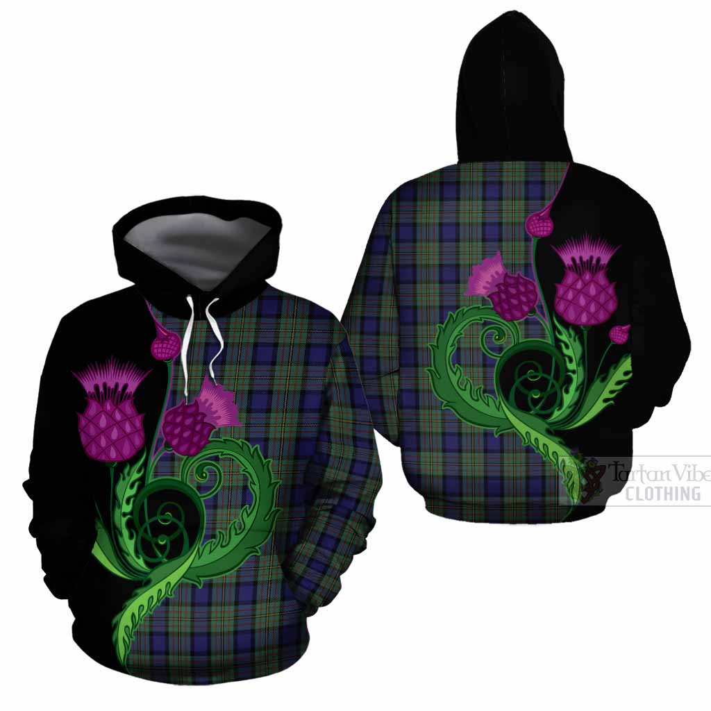 MacLaren (McLaren) Tartan Cotton Hoodie Traditional Scottish Thistle