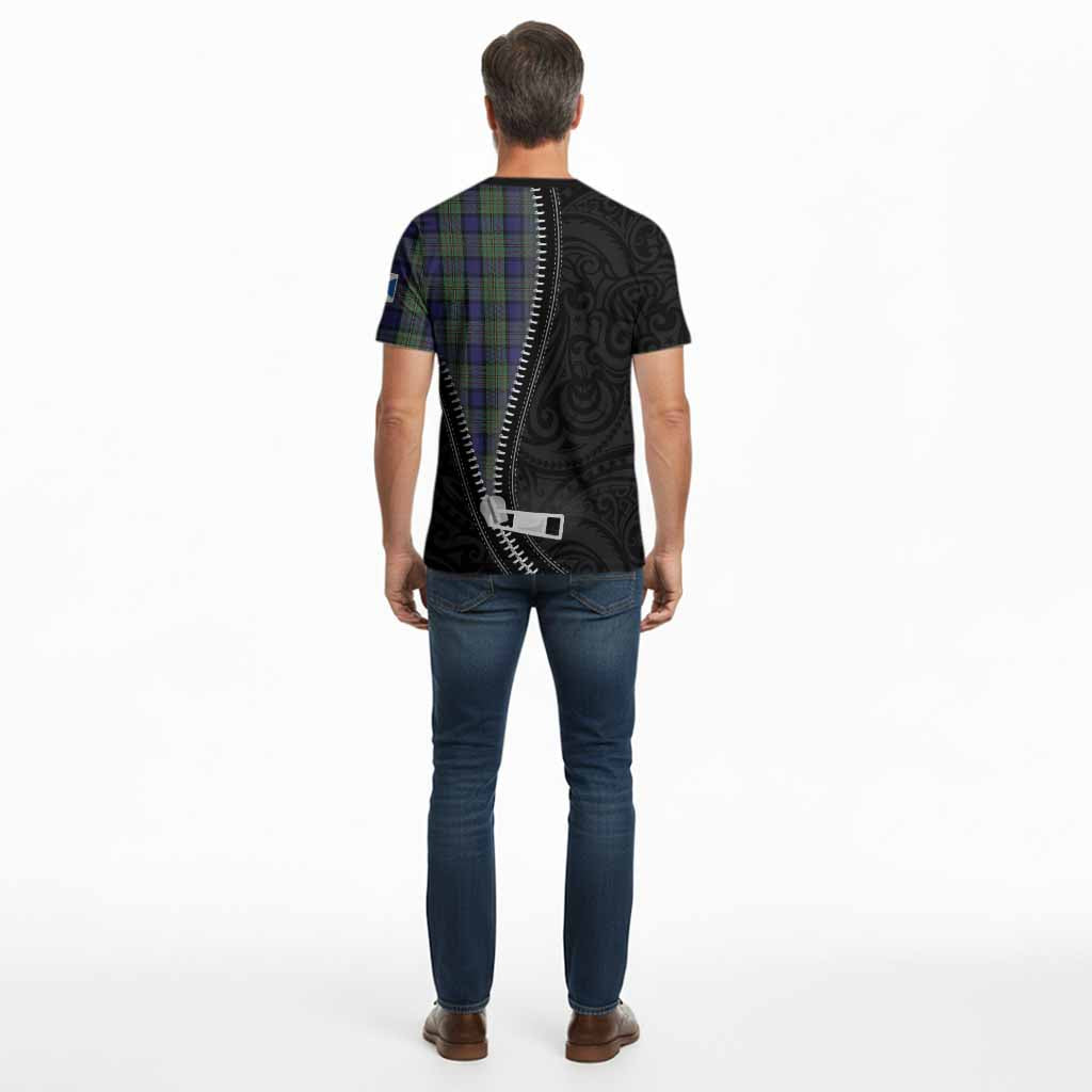 MacLaren (McLaren) Tartan Cotton T-shirt New Zealand Pattern Unique Zipper Stylized