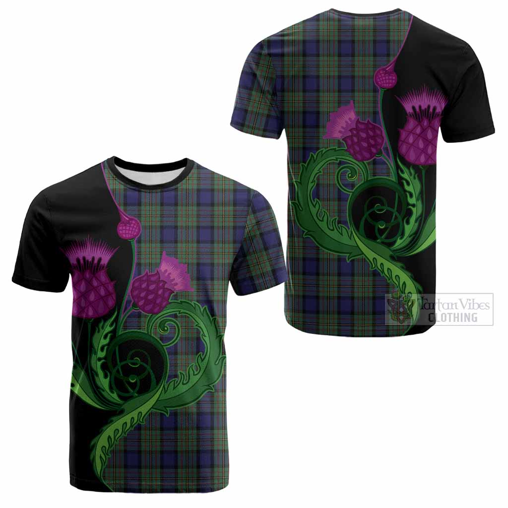 MacLaren (McLaren) Tartan Cotton T-shirt Traditional Scottish Thistle