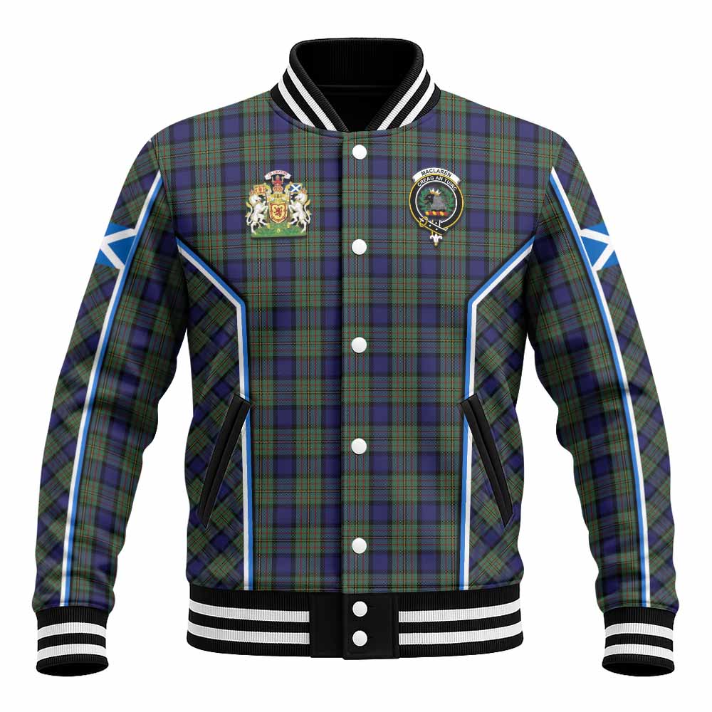 MacLaren (McLaren) Tartan Crest Baseball Jacket Scotland Coat of Arm Flag Style - Tartan Vibes Clothing