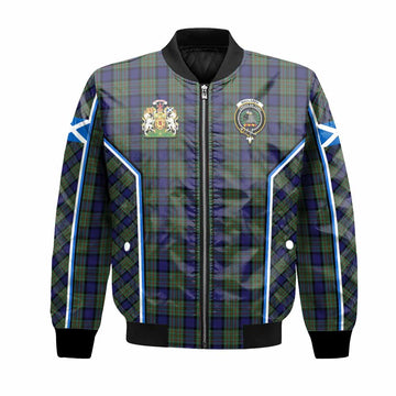 MacLaren (McLaren) Tartan Crest Bomber Jacket Scotland Coat of Arm Flag Style