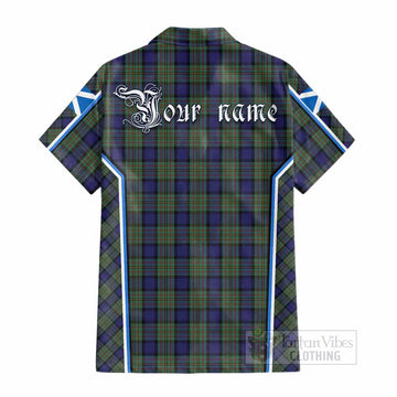 MacLaren (McLaren) Tartan Crest Cotton Hawaiian Shirt Scotland Coat of Arm Flag Style - Tartan Vibes Clothing