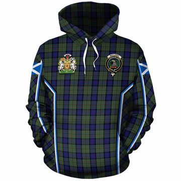 MacLaren (McLaren) Tartan Crest Cotton Hoodie Scotland Coat of Arm Flag Style