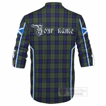 MacLaren (McLaren) Tartan Crest Ghillie Kilt Shirt Scotland Coat of Arm Flag Style